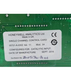 Honeywell 05701-A-0302 System 57 Single Channel Catalytic Gas Detection Control Card Honeywell 05701-A-0302 System 57 Single Channel Catalytic Gas Detection Control Card