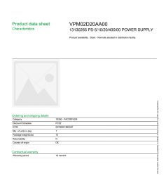 Elau VPM02D20AA00 - Intermediate Documentation