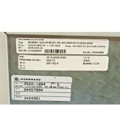 Woodward EM-300 Controller: BUM60-1224-54-B-001-VC-AO-0093-0013-G003-000