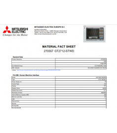 Mitsubishi GOT2000 GT2712-STWD 12.1  100005906  Touch Panel