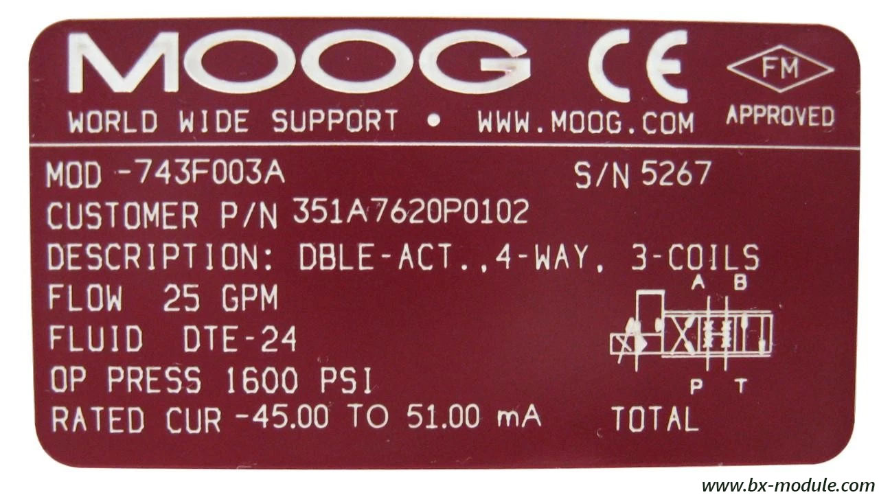 MOOG 351A7620P0102 High Precision Servo Controller jpg