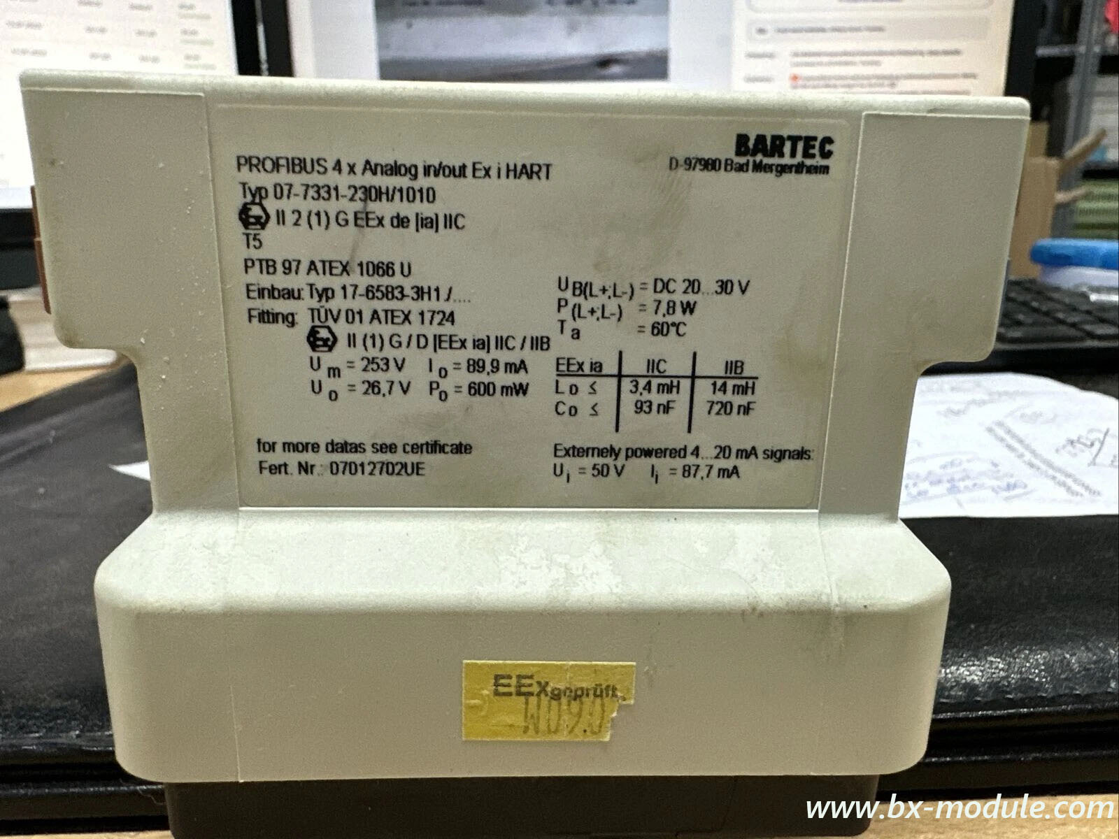 BARTEC 07-7331-230H/1010 Explosion-proof Electrical Control Parts jpg